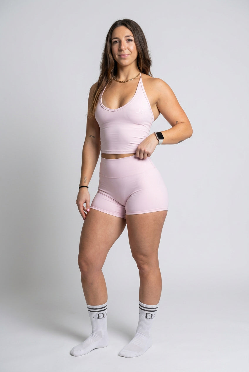 Dellola Seamless Workout Shorts High Waist Biker Shorts for Women Athletic Gym Running Pilates Yoga Sport Short